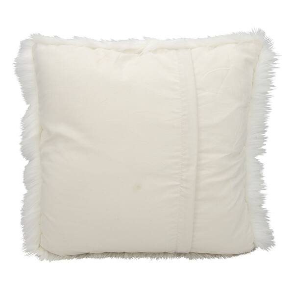 Shop Mina Victory By Nourison Faux Fur White Throw Pillow 26 Inch