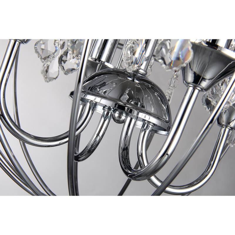 Avee 4-light Crystal 16.5-inch Chrome Spherical Chandelier
