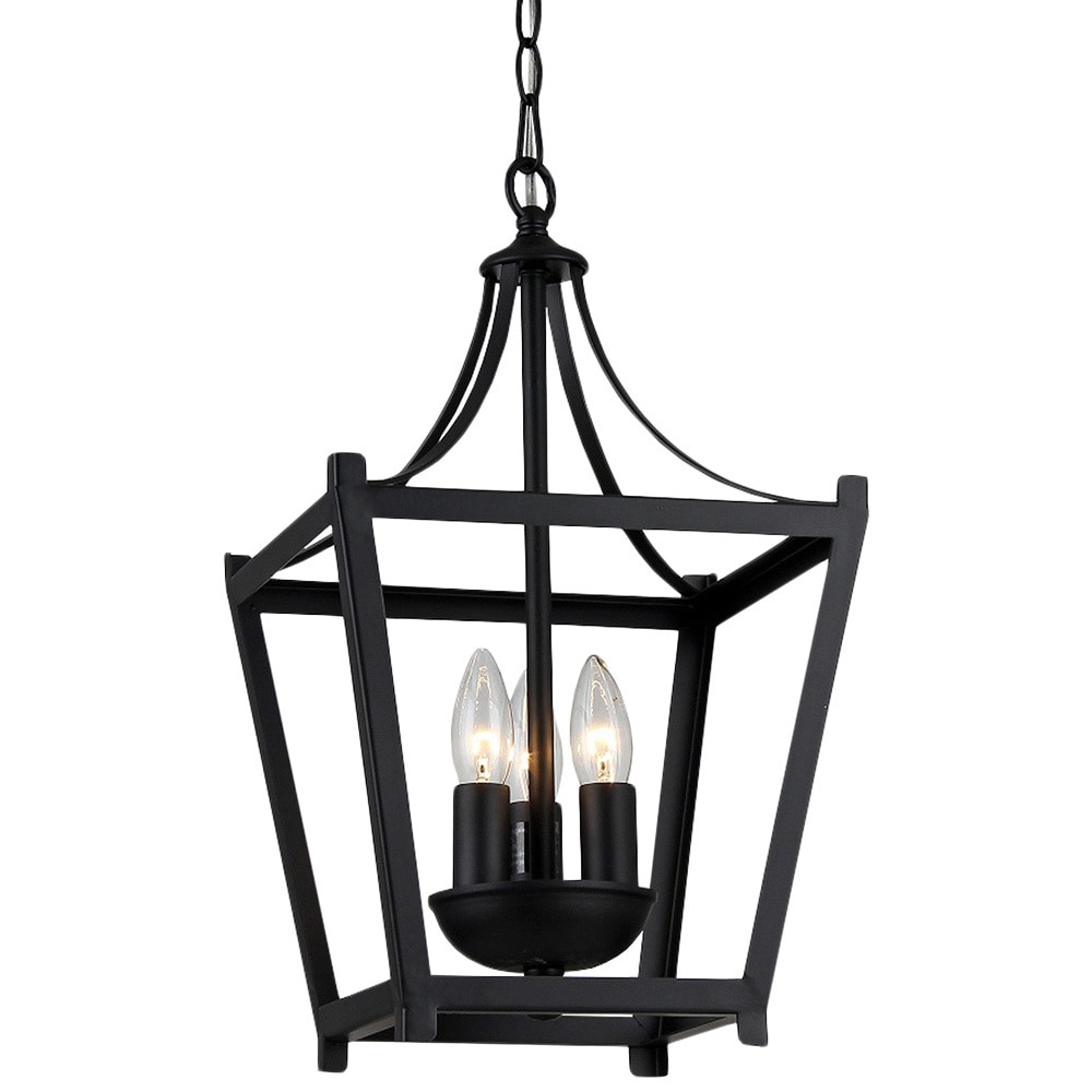 Giuliana 3-light Black-finish 10-inch Chandelier (3-light Black-finish 10-inch Chandelier) - Chandeliers For Bedrooms by Overstock.com