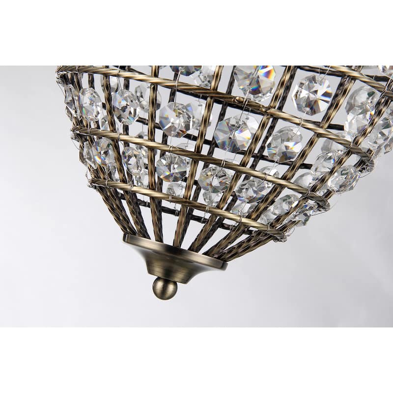Nayda 1-light Crystal 64-inch Brass-finish Floor Lamp