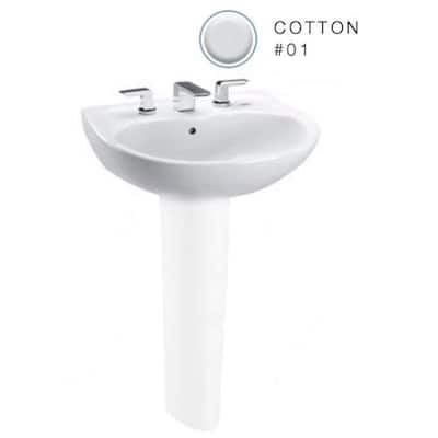 Toto Prominence Wall Mount Vitreous China Bathroom Sink Cotton White