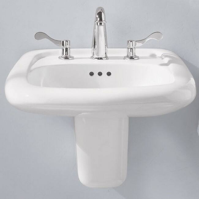 American Standard Murro Wall-Mount Porcelain 20.50 21.25 Bathroom Sink 0958.008EC.020 White