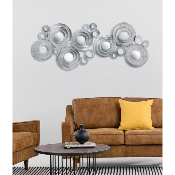 Shop Oversized Mirrored Steel Metal Wall Art Decor Overstock