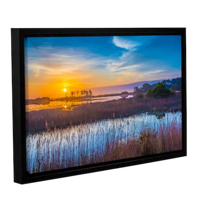 ArtWall Steve Ainsworth's 'Salt Marsh Sunrise' Gallery Wrapped Floater-framed Canvas - Multi