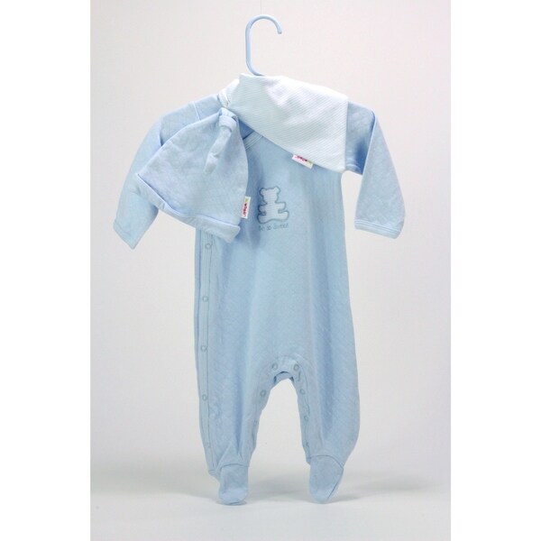Minene Adorable Baby Boy 0-3 months Blue Layette Ice Cream Tub Gift Set