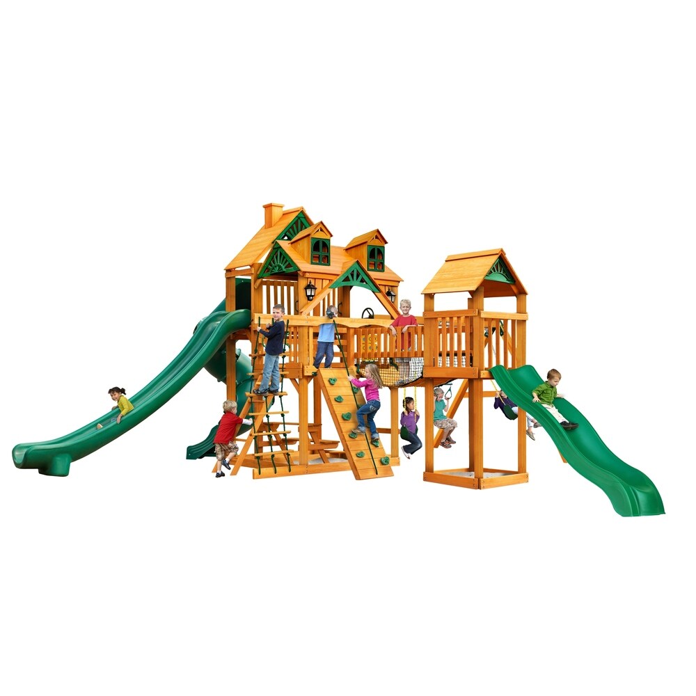 malibu wooden swing set