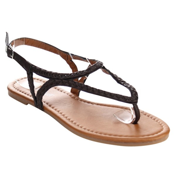 Shop Olivia Miller Yh-239065 Women's Braided Thong Sandals - Free ...
