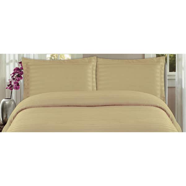 Damask Stripe 3-piece Duvet Cover Set
