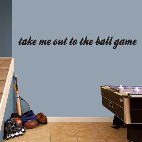 Take Me Out to The Ball Game' 65 x 7-inch Wall Decal