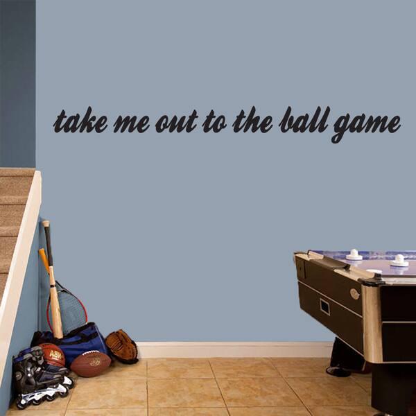 slide 2 of 2, Take Me Out to The Ball Game' 65 x 7-inch Wall Decal