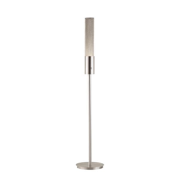 Bead Collection Modern Brushed Nickel Floor Lamp
