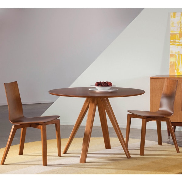 Saloom Avon 42 Round Maple Smooth Top Custom Dining Table In Saloom Avon 42 Round Maple Smooth Top Custom Dining Table In Flax Finish