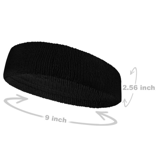 COUVER Premium Quality Large Basketball Terry Cloth Head sweatband(1 Piece)