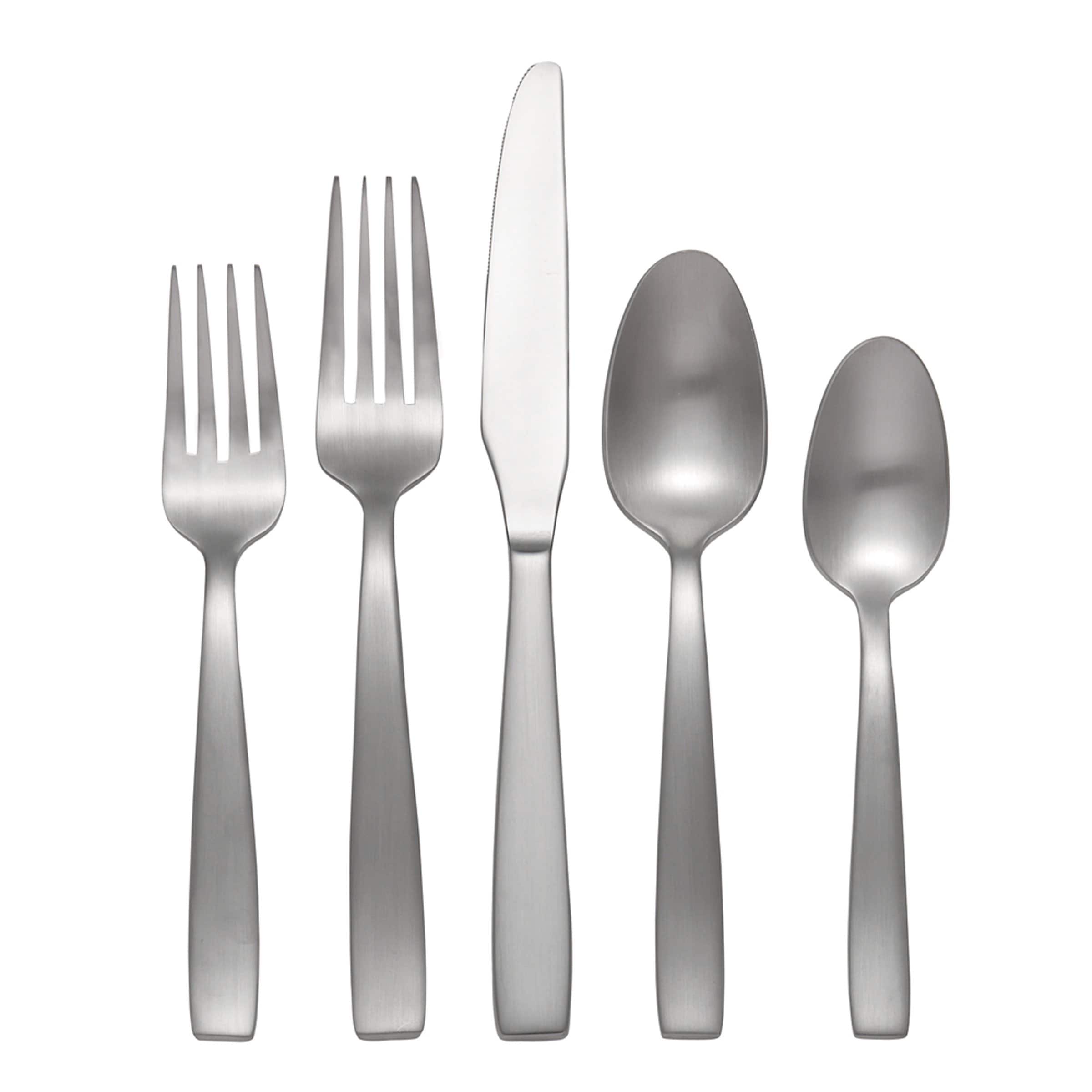 Oneida Everdine Brushed Stainless Steel Flatware Set (45 piece) - Silver