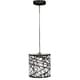 preview thumbnail 2 of 1, Janna Chrome Finish Metal 1-light Pendant