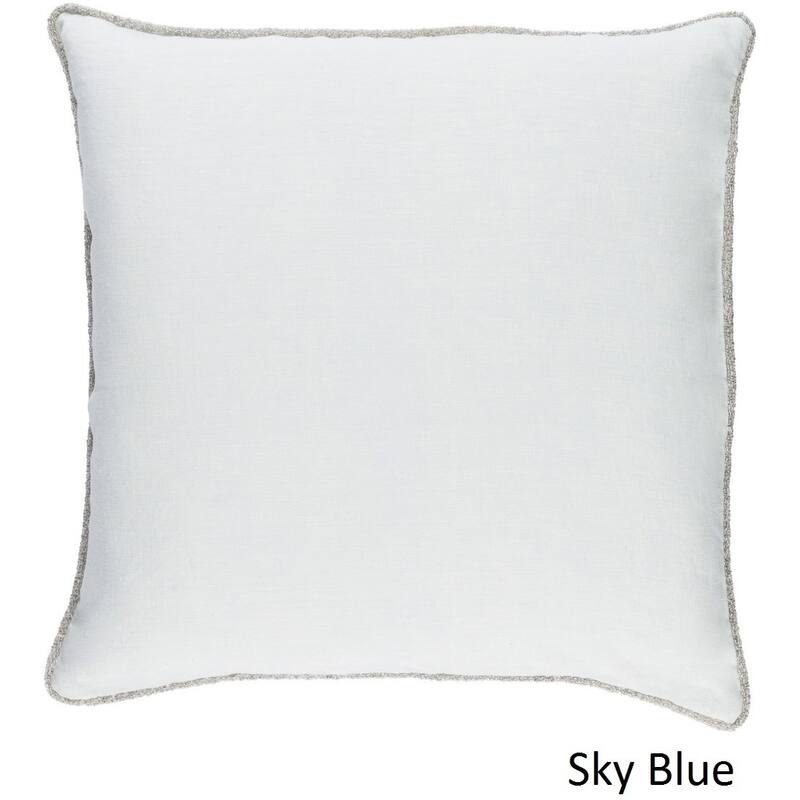 Decorative Anger 20-inch Poly or Feather Down Filled Throw Pillow - Down - Sky blue