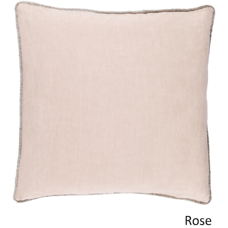 Decorative Anger 18-inch Poly or Feather Down Filled Throw Pillow - Down - Rose