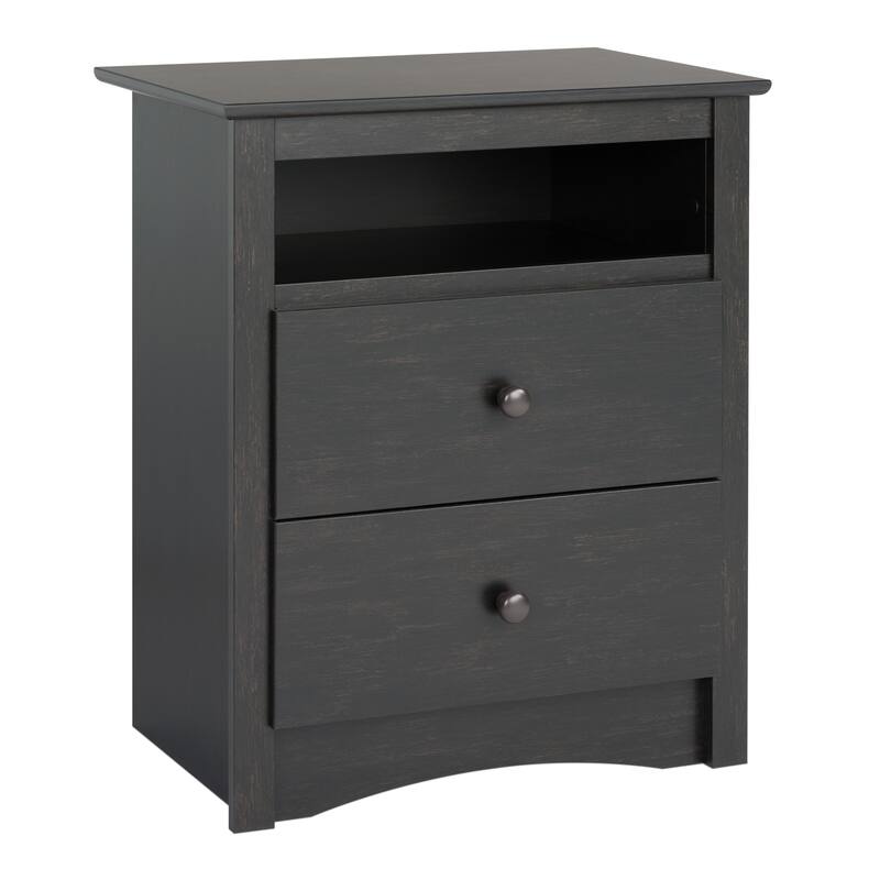 Copper Grove Parkhill Washed Black 2-drawer Nightstand