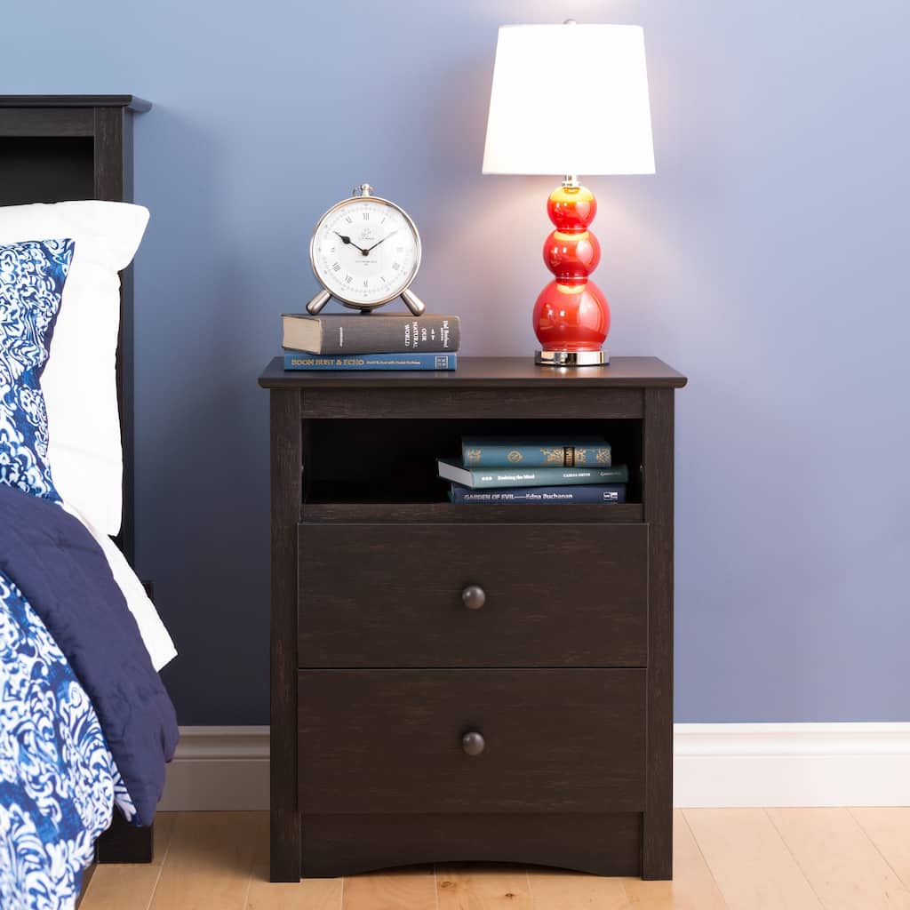 Copper Grove Parkhill Washed Black 2-drawer Nightstand