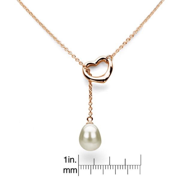 silver chain with rose gold pendant