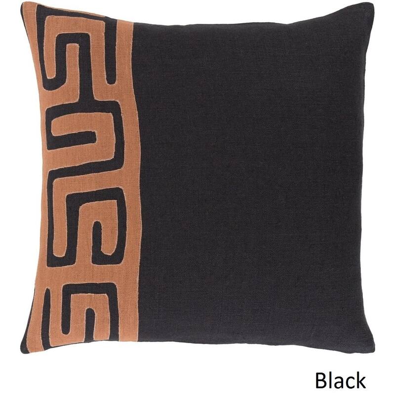 Decorative Alai 18-inch Poly or Feather Down Filled Throw Pillow - Down - Black