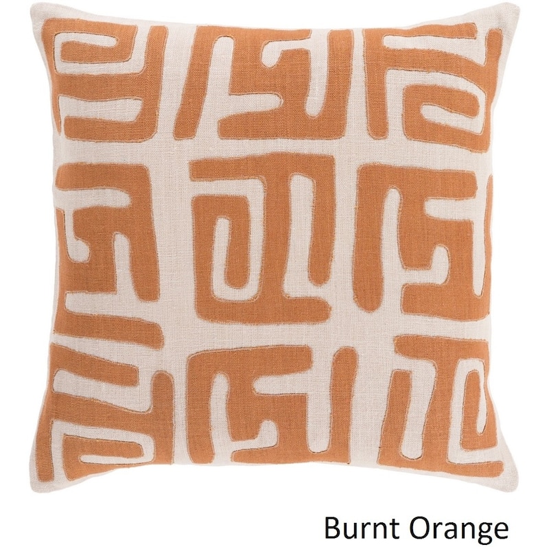 Decorative Abington 18-inch Poly or Feather Down Filled Throw Pillow