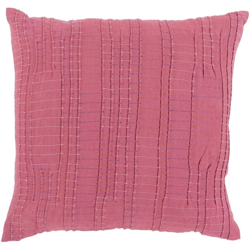 Decorative Ballina 18-inch Poly or Feather Down Filled Throw Pillow - Pink - Down