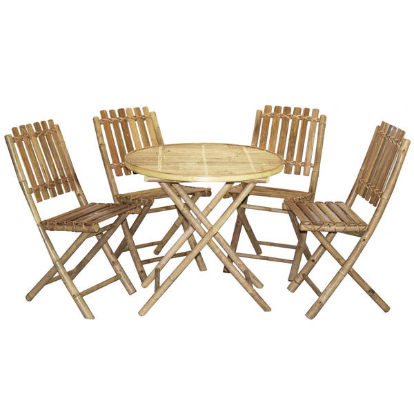 Shop Handmade Bistro Bamboo Table and 4 Chairs Set (Vietnam) - Free ... Shop Handmade Bistro Bamboo Table and 4 Chairs Set (Vietnam) - Free ...