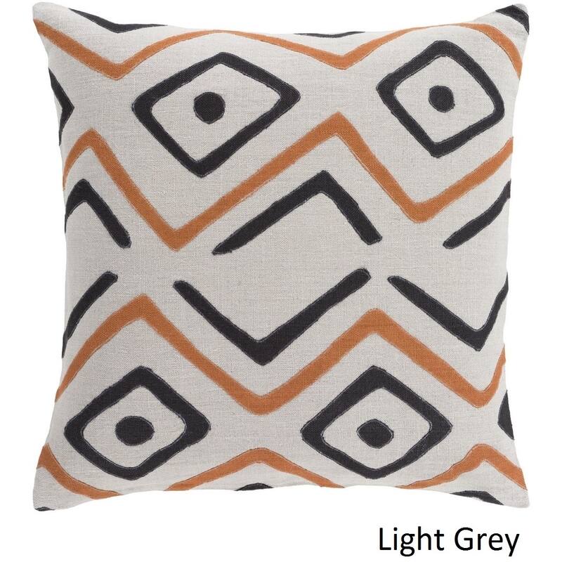Decorative Akio 18-inch Poly or Feather Down Filled Throw Pillow