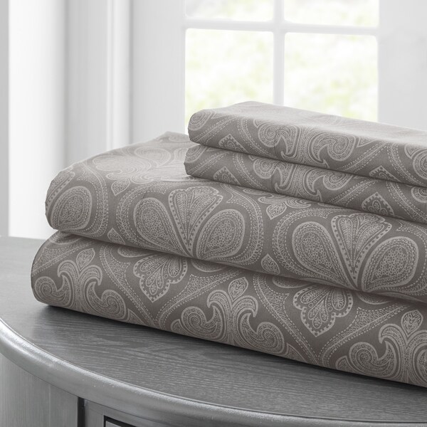 Amraupur Overseas Paisley Printed 4-piece Sheet Set