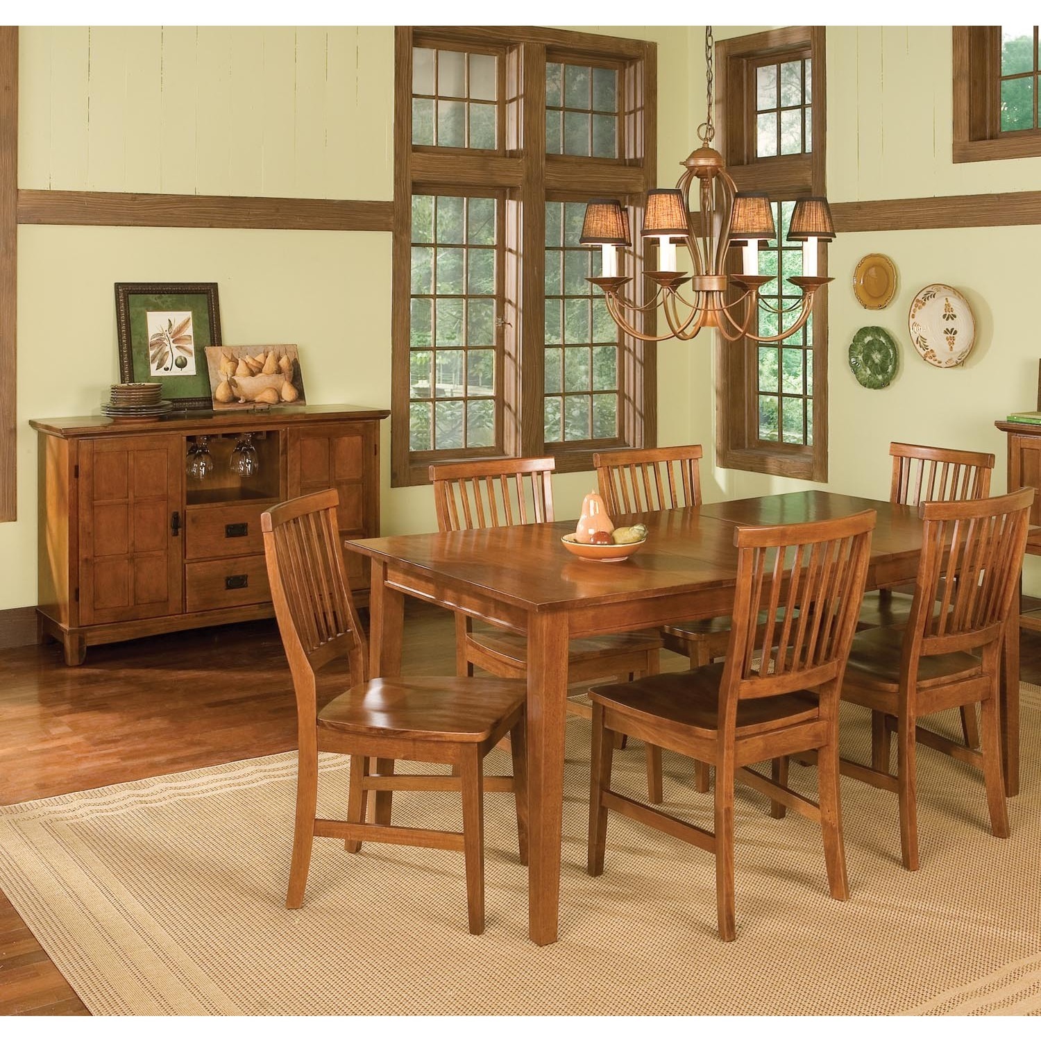 Shop Arts and Crafts 7-piece Rectangular Dining Set by ...