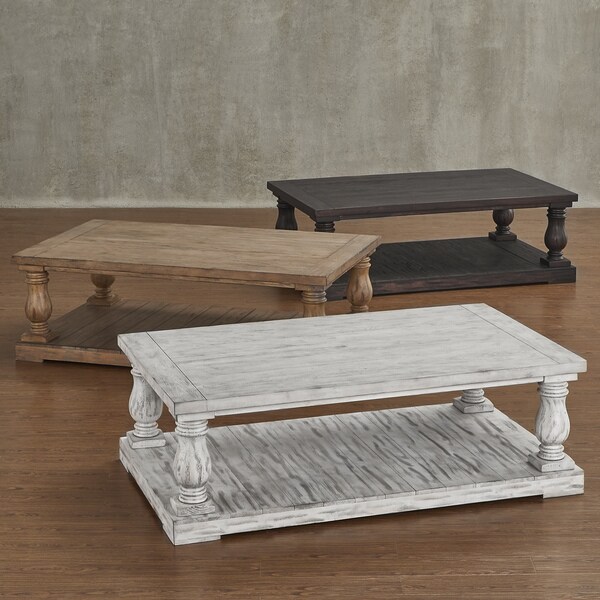 SIGNAL HILLS Edmaire Rustic Baluster 55inch Coffee Table 18468984 Shopping
