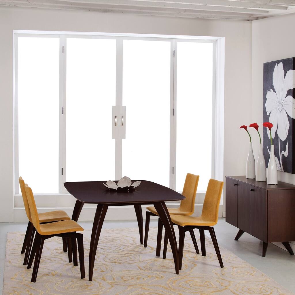 Saloom Kira 42 x 60 Rectangular Maple Smooth Top Custom Dining Table in Java Finish