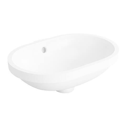 Duravit Bathroom Foster Undermount Porcelain Bathroom Sink 0336430000 White Alpin