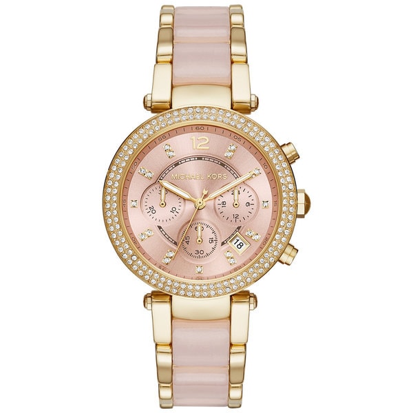 Shop Michael Kors Women's MK5569 'Lexington' Rose Gold-Tone Watch ...