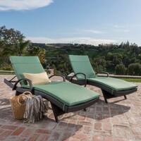 Havenside Home Vilano Outdoor Cushioned Lounge Chair (Set of 2)