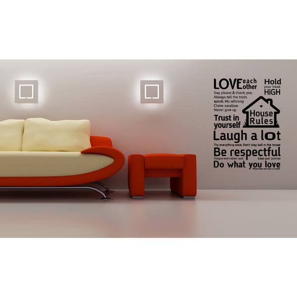 House Rules quote Wall Art Sticker Decal Overstock 11520939