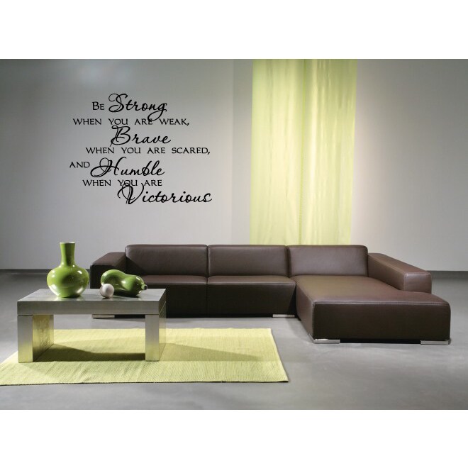 Shop Be Strong Quote Wall Art Sticker Decal Free Shipping On