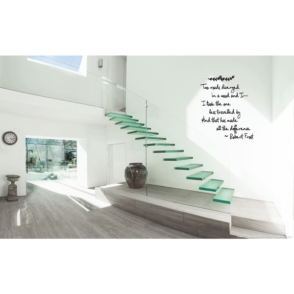 The Road Less Traveled quote Wall Art Sticker Decal. Opens flyout.
