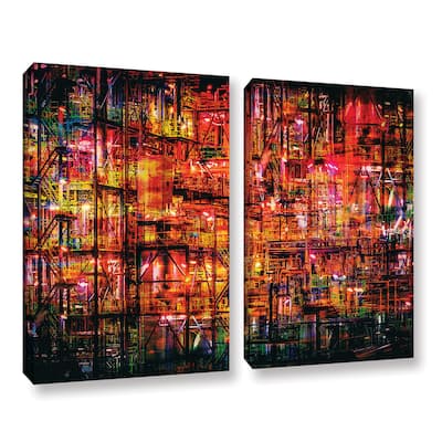 ArtWall Niel Hemsley's 'Industrial VI' 2-piece Gallery Wrapped Canvas Set