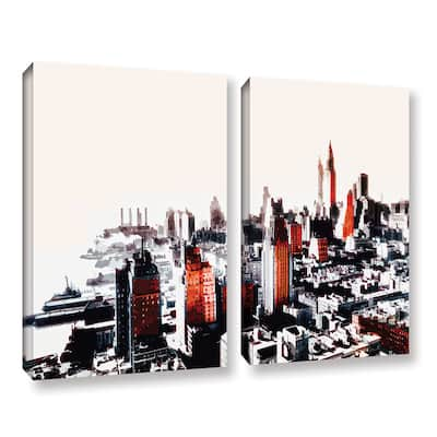 ArtWall Niel Hemsley's 'New York' 2-piece Gallery Wrapped Canvas Set - Multi