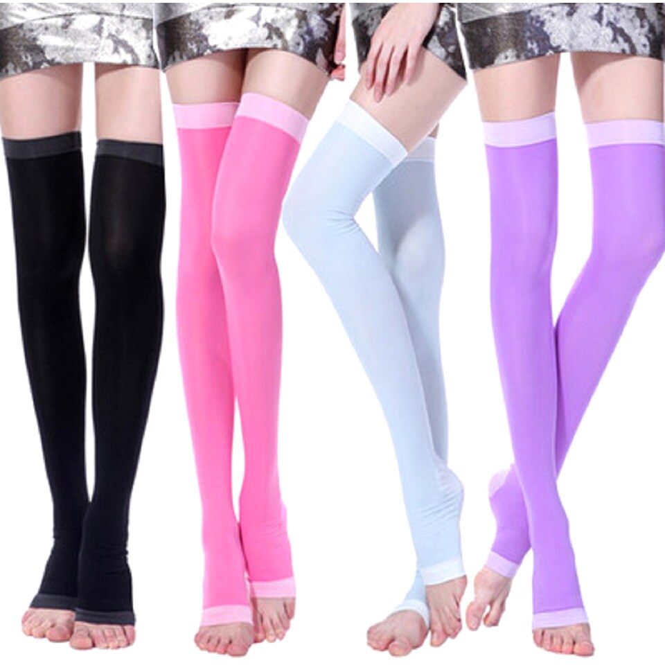 open toe compression leggings