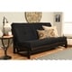 preview thumbnail 30 of 45, Copper Grove Uncompahgre Rustic Mocha Futon Set with Mattress Suede Black