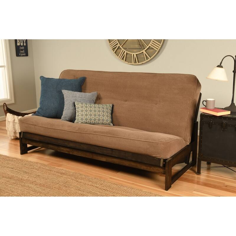 Copper Grove Uncompahgre Rustic Mocha Futon Set with Mattress - Marmont Mocha