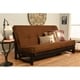 preview thumbnail 35 of 45, Copper Grove Uncompahgre Rustic Mocha Futon Set with Mattress Suede Chocolate