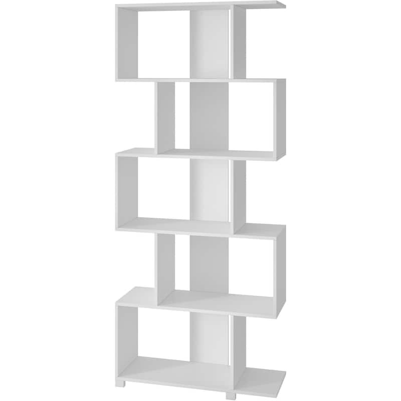 Manhattan Comfort Charming Petrolina 5-shelf Z-Shelf - White