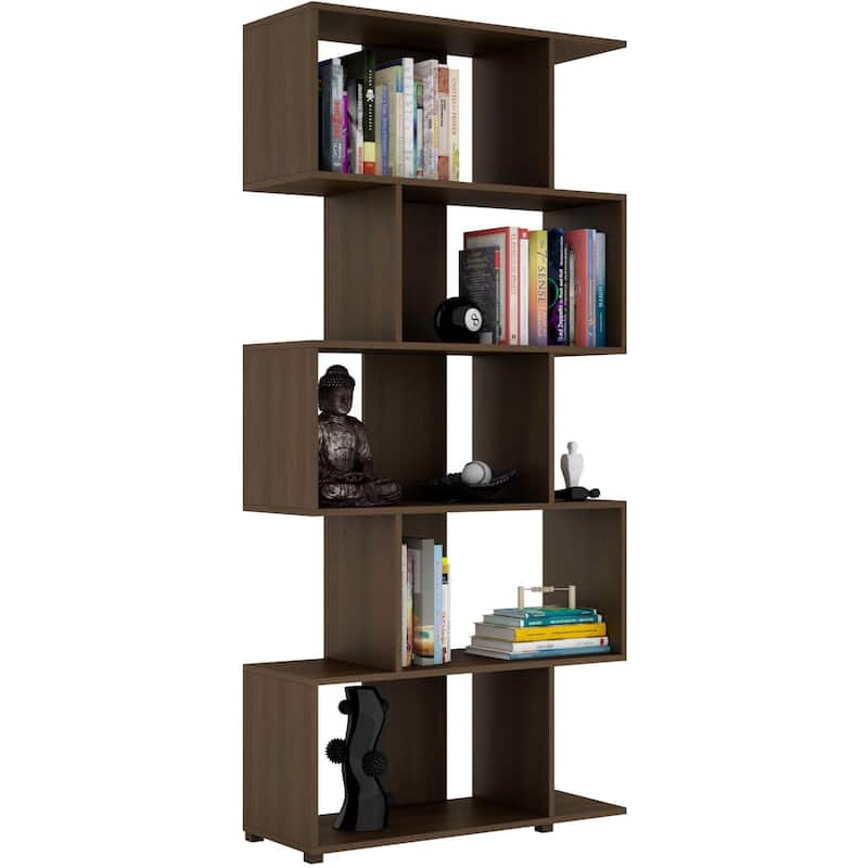 Manhattan Comfort Charming Petrolina 5-shelf Z-Shelf