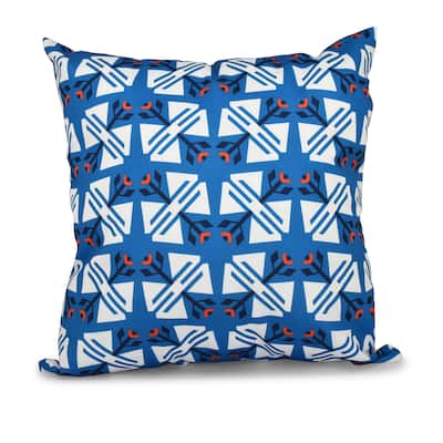 Jodhpur Ditsy Geometric Print 18-inch Throw Pillow