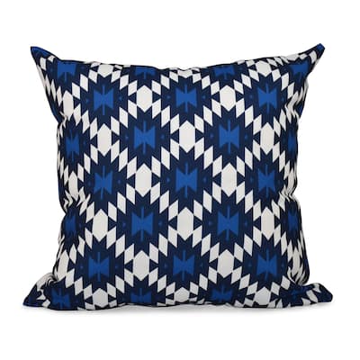 Jodhpur Kilim Geometric Print 16-inch Throw Pillow