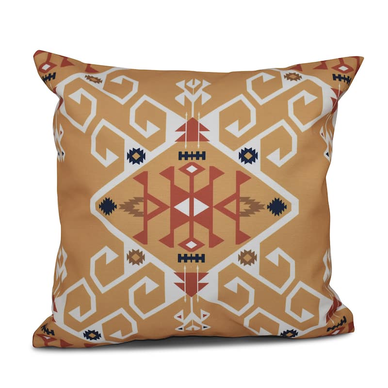 Jodhpur Medallion Geometric Print 16-inch Throw Pillow